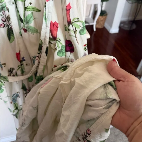 Maeve Anthropologie Floral Tie-Waist Maxi XS